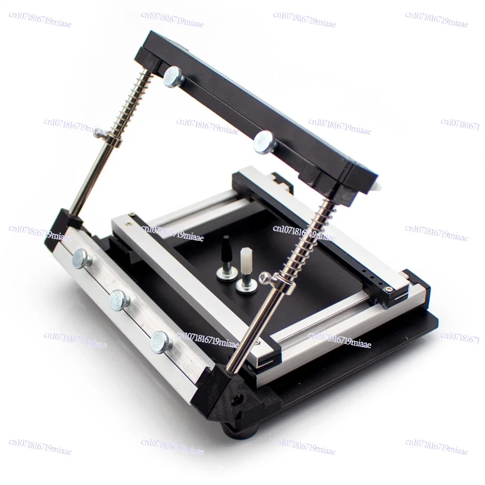 100x100MM Manual Small Screen Printing Station SMT PCB Steel Mesh Solder Paste Printing Table