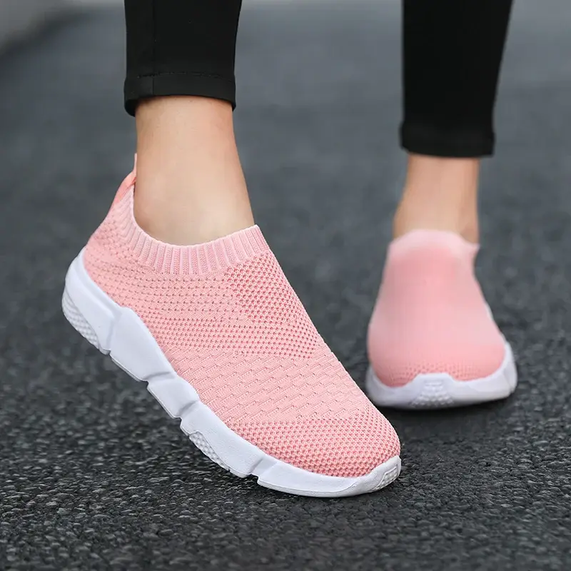Sneakers Women Shoes Knitting Sock Sneakers Women Slip On Laides Walking Shoes for Woman Loafers Flats Tenis Famela Plus Size - Image 8
