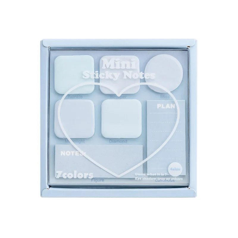 Juego de Mini notas adhesivas, de 7 colores Bloc de notas, pegatinas de planificador diario, papelería escolar de oficina, 210 hojas