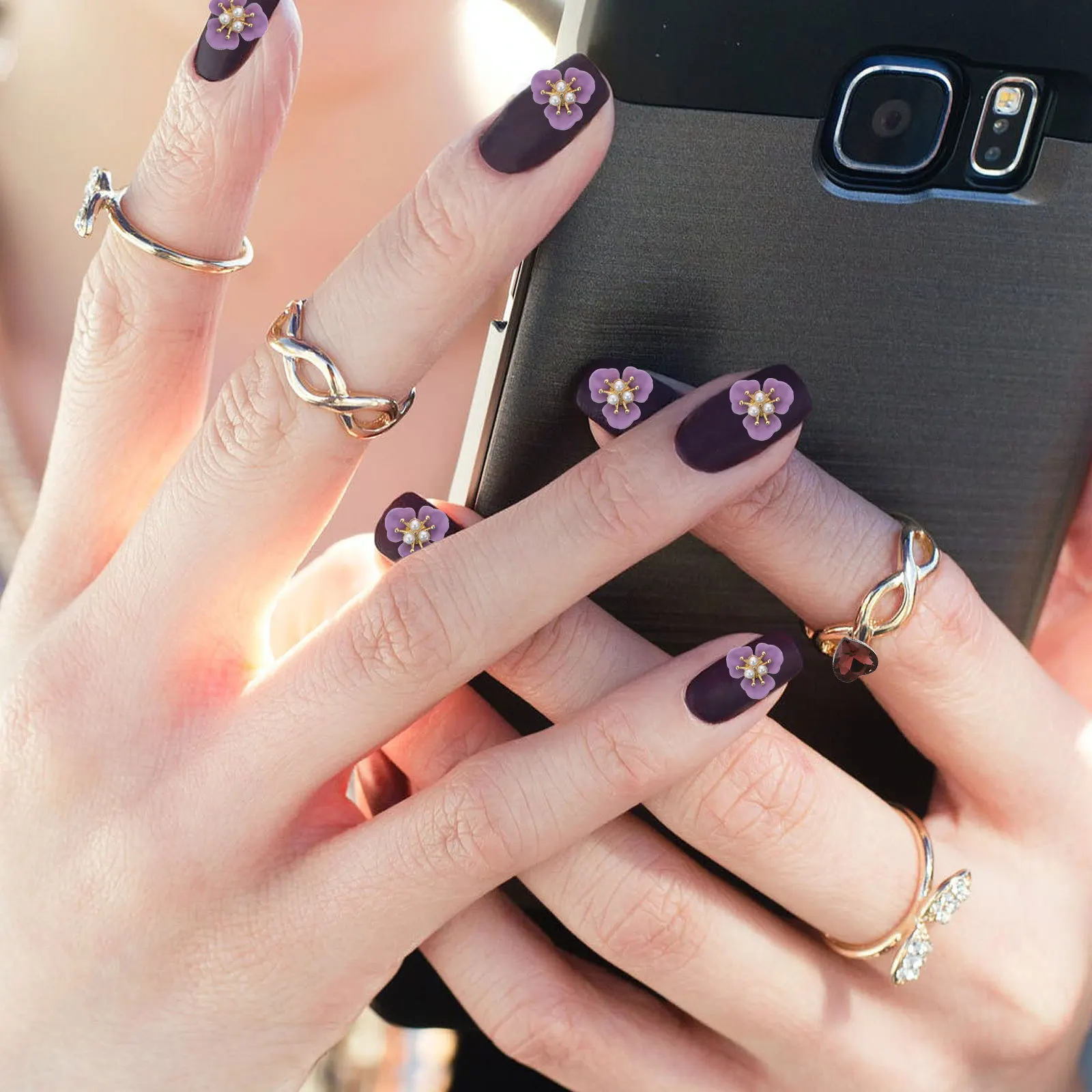 Décoration de perles de fleurs pour ongles, 10 pièces, bijoux de manucure à faire soi-même, fournitures élégantes pour dames et femmes, fourniture de Nail Art à faire soi-même