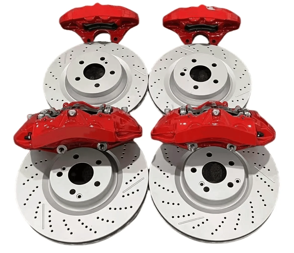 

front six, rear four-brake caliper set