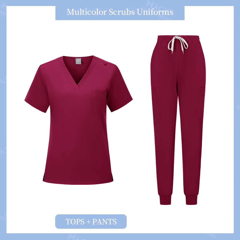 New Nurse Uniforms Women Men Casual Jogger Pants Set Pharmacy Work Clothes Medical Hospital Doctor Nursing Uniform High-end Suit