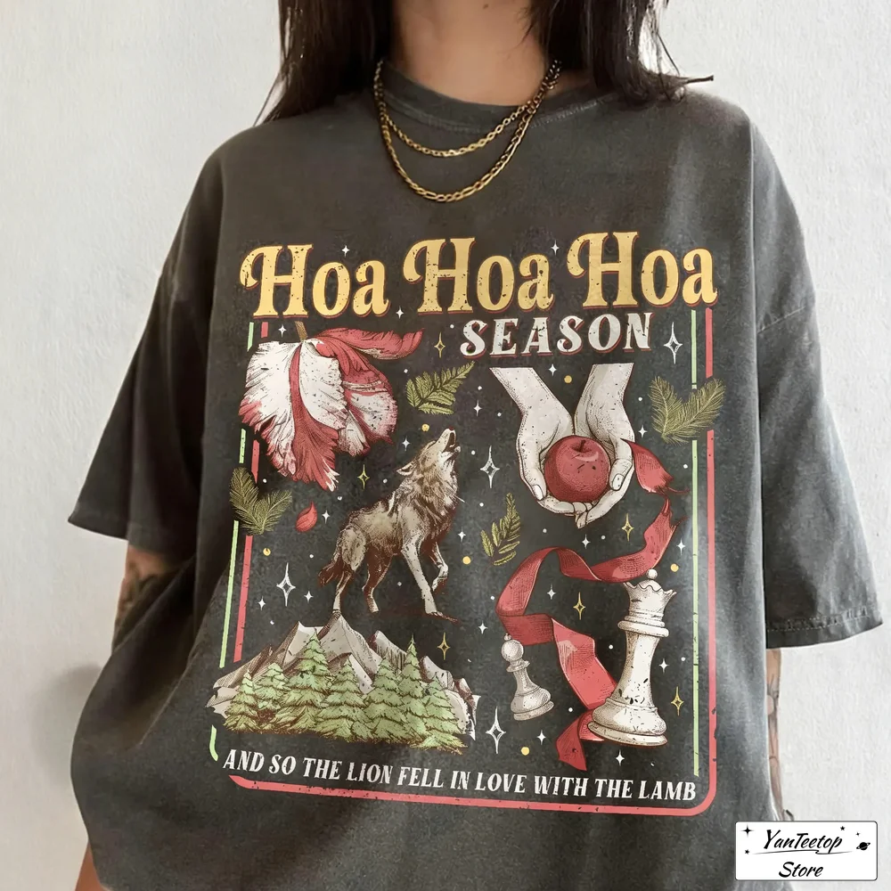 Camiseta de algodón para mujer, camiseta inspirada en Crepúsculo, camiseta de vampiros de temporada Hoa Hoa, regalo para amantes de los libros, Tops cortos de moda