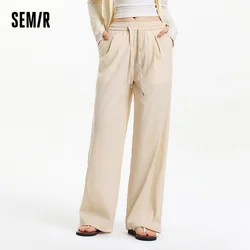Semir New Summer Style 2024 Women's Loose Cool and Comfortable Wide-leg Trousers