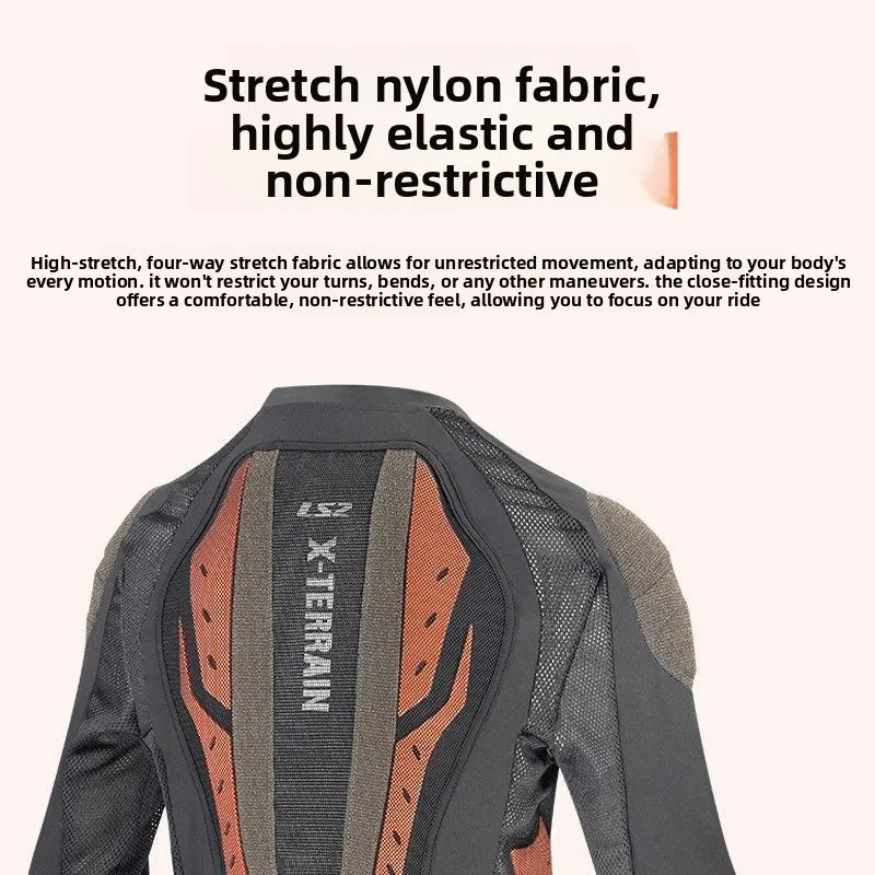 LS2 LJRS209 Motorcycle Armor Jacket Men Women Breathable Mesh Anti-fall Riding Protective Shirt with CE Certified Body Protector