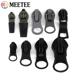 10/30P 3#5#8#10# Reverse Zipper Sliders For Nylon Zip Invisible Zippers Puller Bag Tent Coat Zips Repair Kits Sewing Accessories