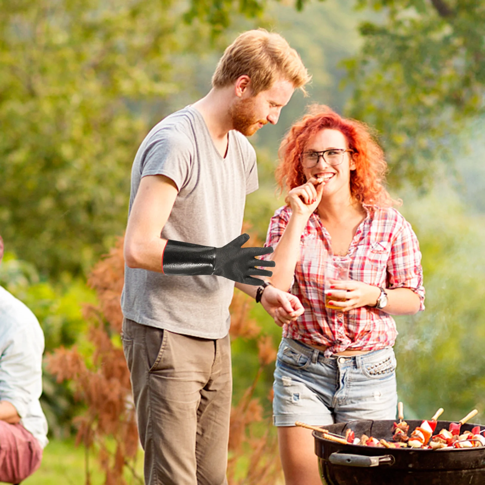 

1Pair Neoprene Heat Resistant Gloves Multi-Function Hand Protectors for Kitchen Bbq Camping Baking Anti-Scalding Oven Microwave