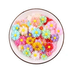 40 pz 4 dimensioni Mix resina margherita fiori Flatbacks cabochon girasole Charms artigianato per decorazioni fai da te creazione di gioielli 10 ~ 26mm