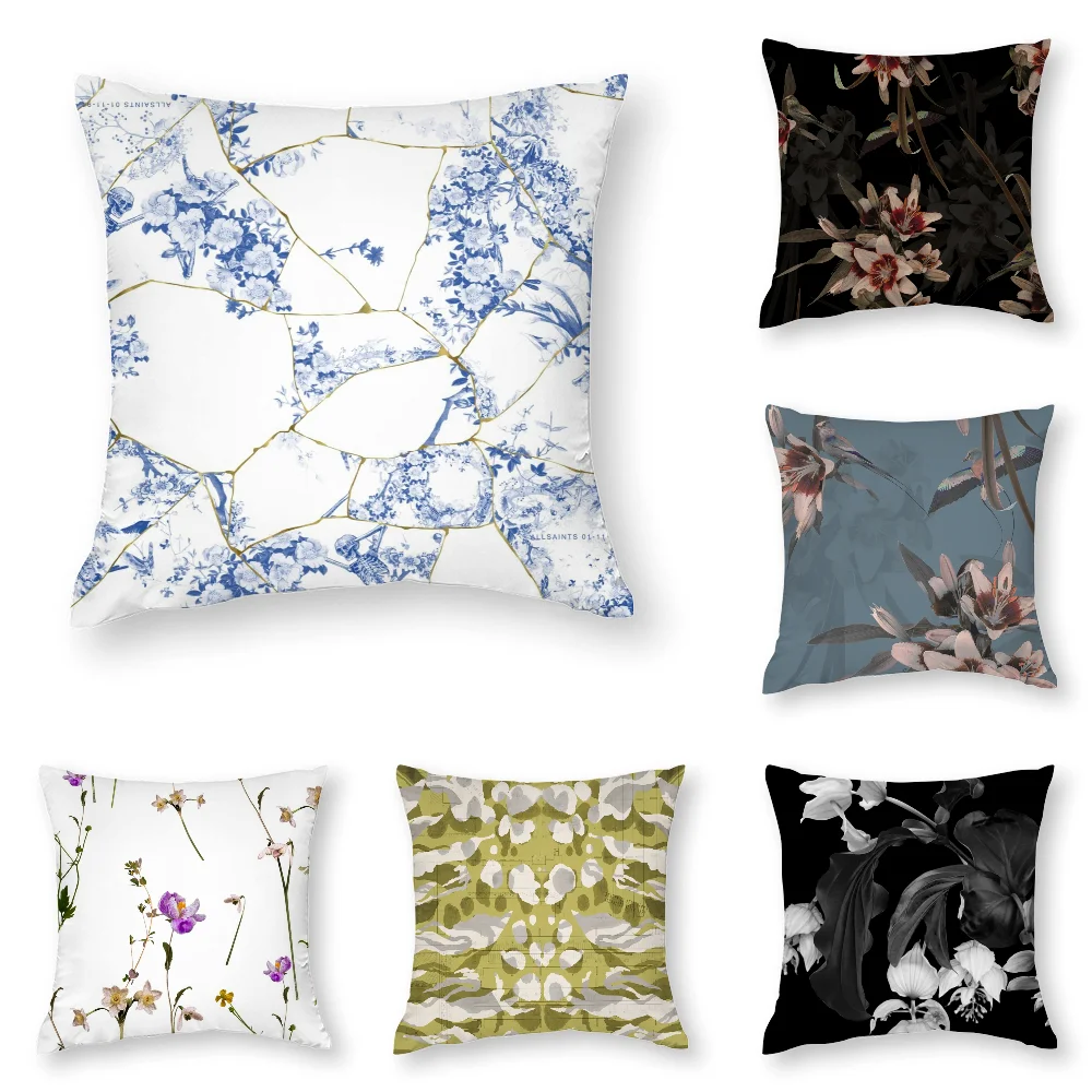 

Classic A-Allsaints Floral Pillow Case 3D Print Polyester Fiber 40*40 cm Home Sofa Throw Pillow Cover Decoration Festival Gift