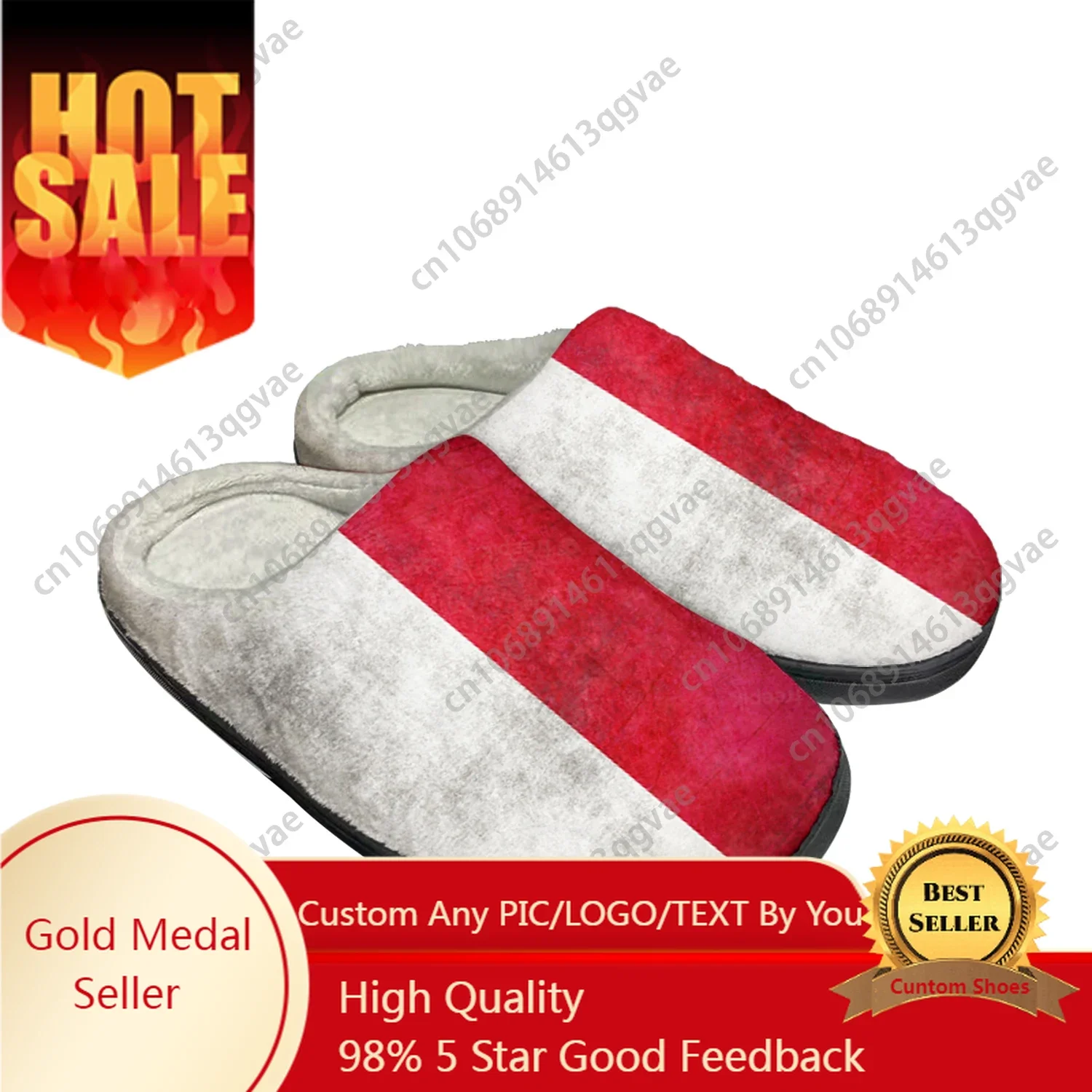 

Polish Flag Home Cotton Custom Slippers Mens Womens Sandals Poland Plush Bedroom Casual Keep Warm Shoes Thermal Slipper