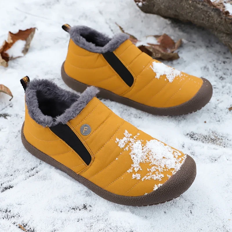 Winter Men's Boots Black Casual Shoes Warm and Non Slip Walking Shoes Outdoor Rubber Soles 2025 Comfortable Snow Boots for Women