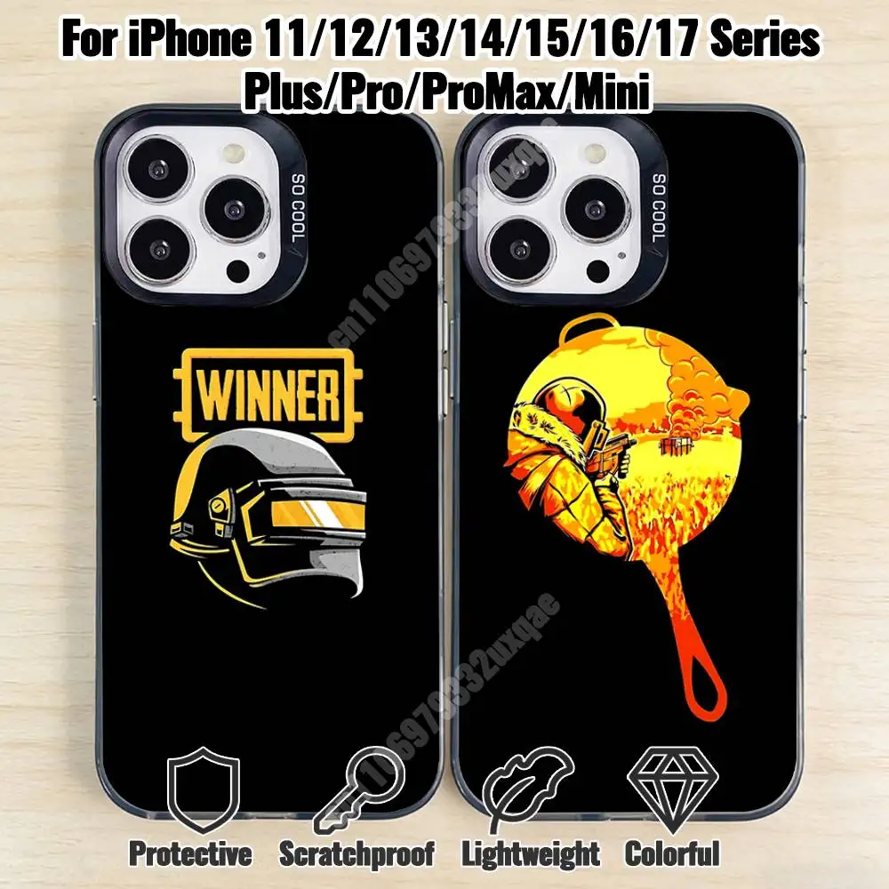 

Game Winner Chicken Dinner Phone Case for iPhone 17 16 15 14 13 12 11 Pro Plus Max Mini X XS Silicone Hard Cover