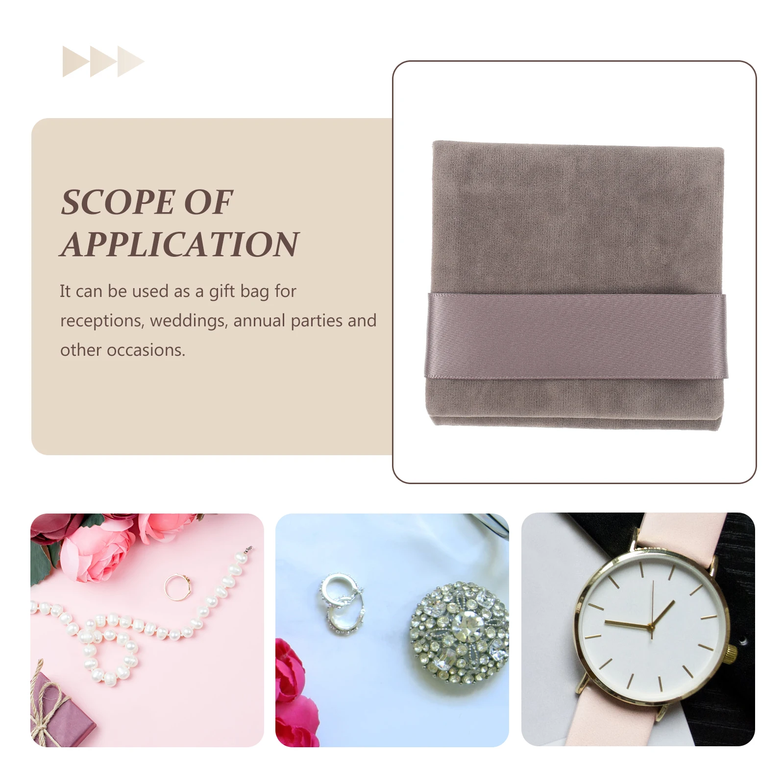 

Reusable Jewelry Pouch Bag Necklace Storage Organizer With Ribbon Portable Earrings Holder Wedding Gift Packaging Outdoor