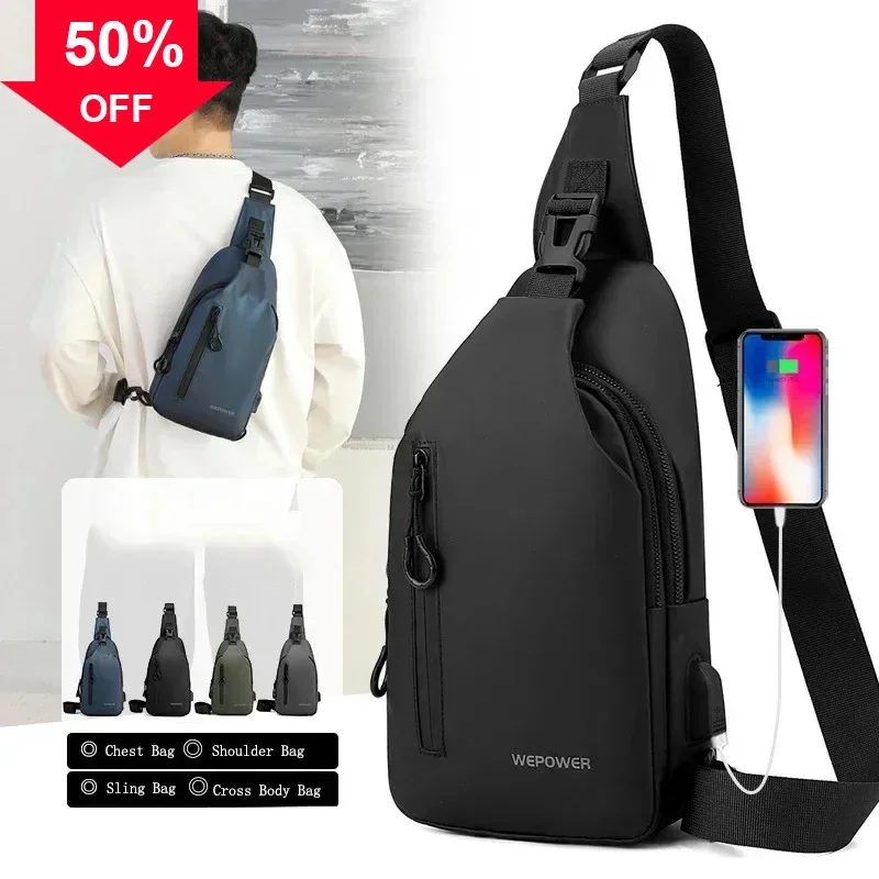 

Men Cross Body Shoulder Chest Sling Backpack Travel Fashion Designer Small Waterproof Nylon Male Purse Side Messenger Bag