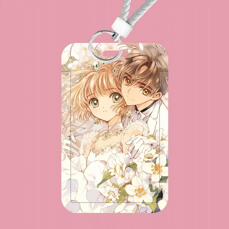 Cartoon Anime Card Captor Sakura Credit Key Holder Keychain Student Card Cover Bank ID Key Case Mini Card X396