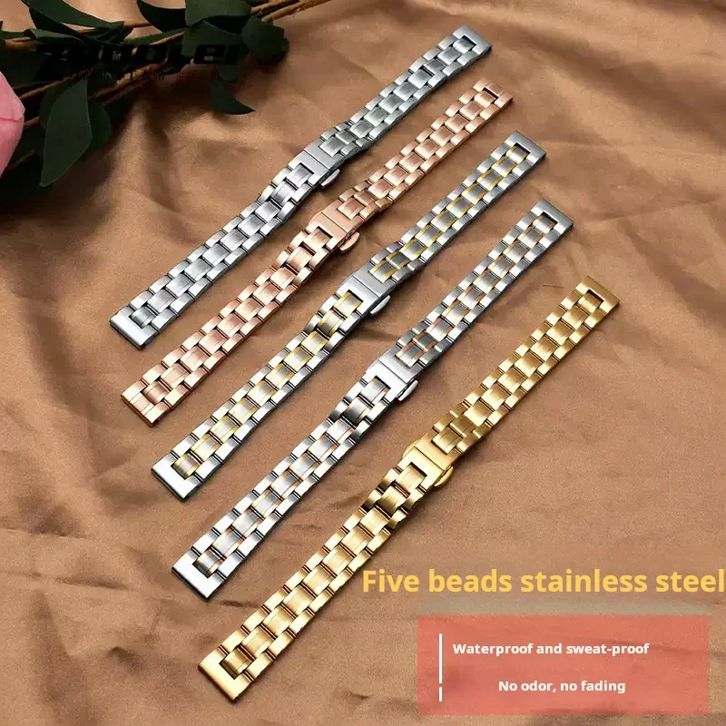 14mm For Garmin Lily2 Watchband Quick Women Replacement Watch band Metal Stainless Steel Lily 2 Female Smart Rose gold Strap