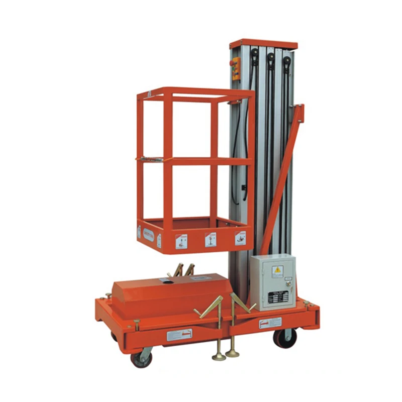 

single mast hydraulic lift machine lifter 100kg
