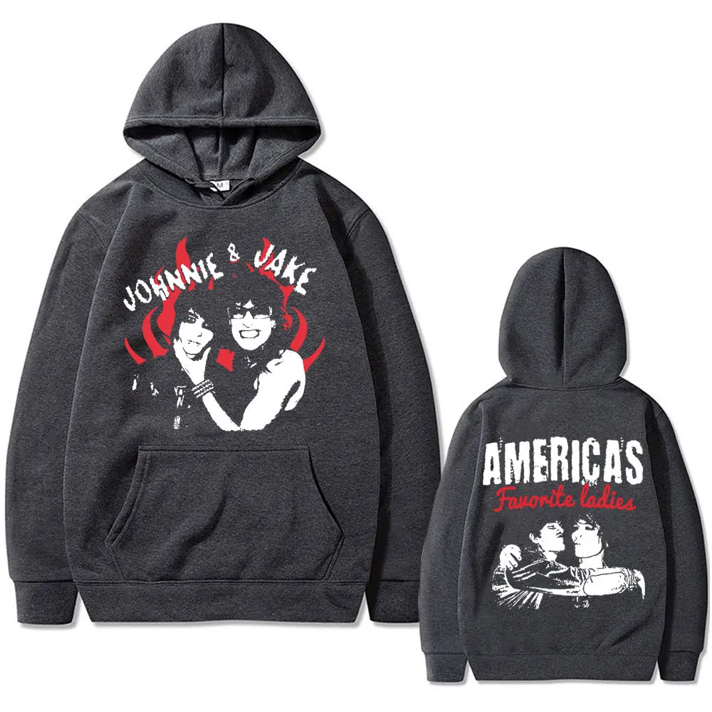 Jack Webber and Johnny Gilbert Double-Print Men's Fall Fleece Long-Sleeve Hoodie, Regular Fit, Fashion Streetwear