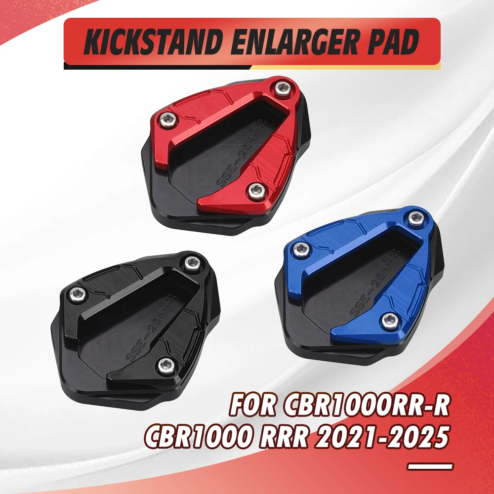 

For HONDA CBR1000RR-R CBR 1000RR-R CBR1000 RRR 2021-2025 Motorcycle CNC Kickstand Foot Side Stand Extension Pad Support Plate