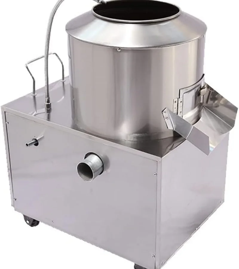 

HPDMC Commercial Potato Peeler 1500W 150-220KG / Hour Automatic Potato Washer Caster Wheels 430 Stainless Steel Electric