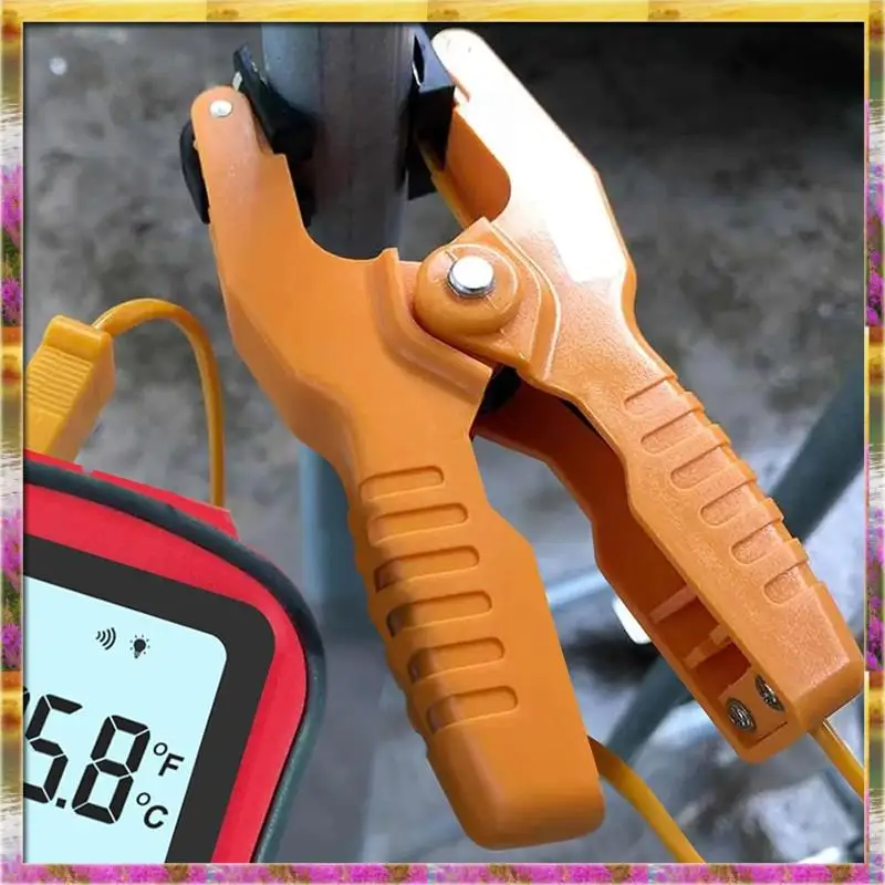 ABSU ميزان الحرارة الحراري الرقمي K نوع ميزان الحرارة مع 2 مشبك درجة الحرارة 2 مجسات الحرارية السلكية