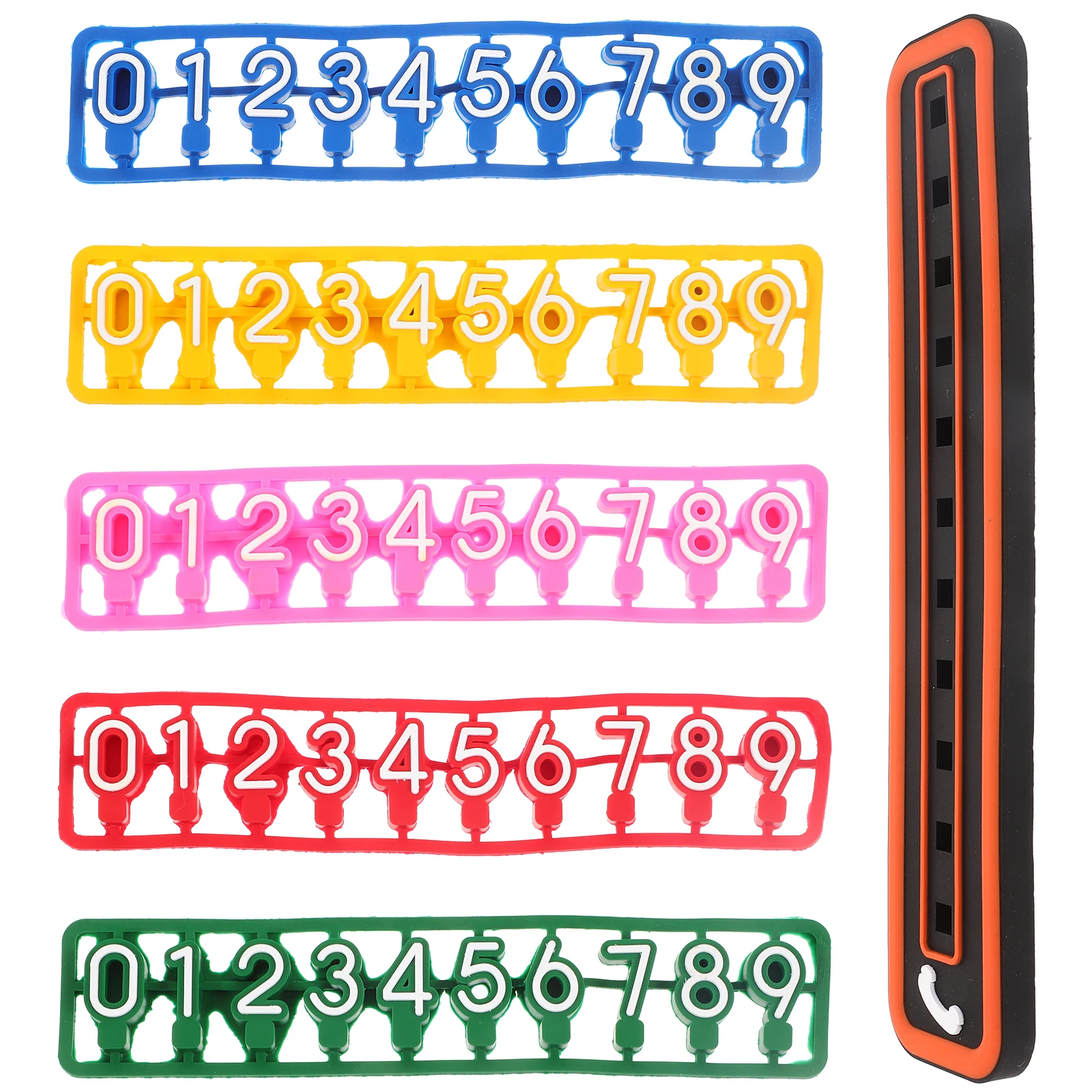 

1 Set Temporary Parking Plate Pvc Dashboard Decoration Auto Accessories Parking Sign Cute Design Movable Phone