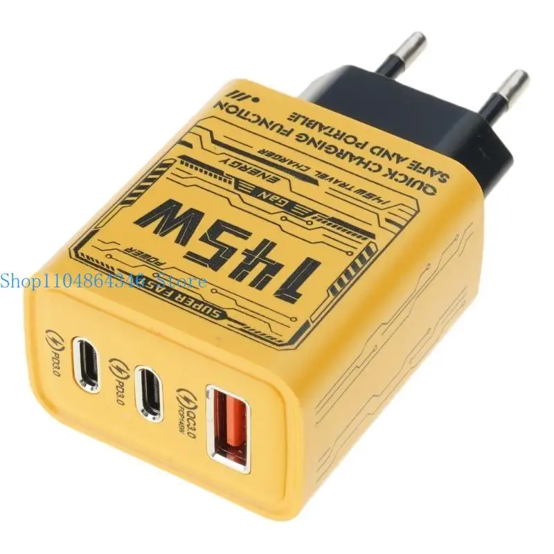 652F 145W 3 Port USB and 2x PD3.0 Port for Efficient Charging of Multiple Devices at Once Preventing Overcharging