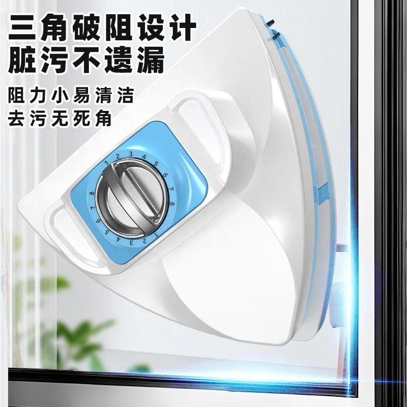 منصة زجاجية نافذة منزلية شاهقة قابلة للمسح على الوجهين وقابلة للتعديل ومستلزمات التنظيف المغناطيسية