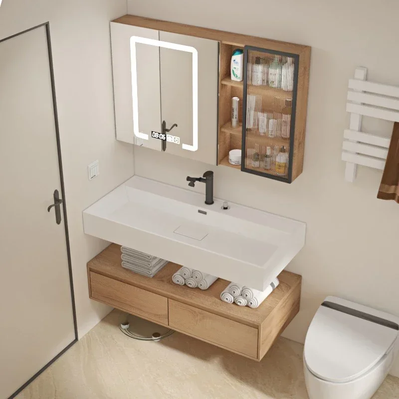 

Шкаф для ванной комнаты в японском стиле, унитаз, умывальник, многослойная встроенная раковина для умывания лица, новая раковина в китайском стиле Xi