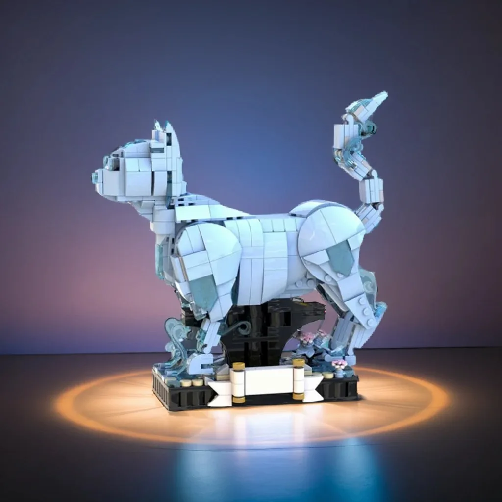

743PCS MOC Magic Movie Patronus Cat Model DIY Creative Ideas Building Blocks Birthday Gift Display Collectible Decoration Home