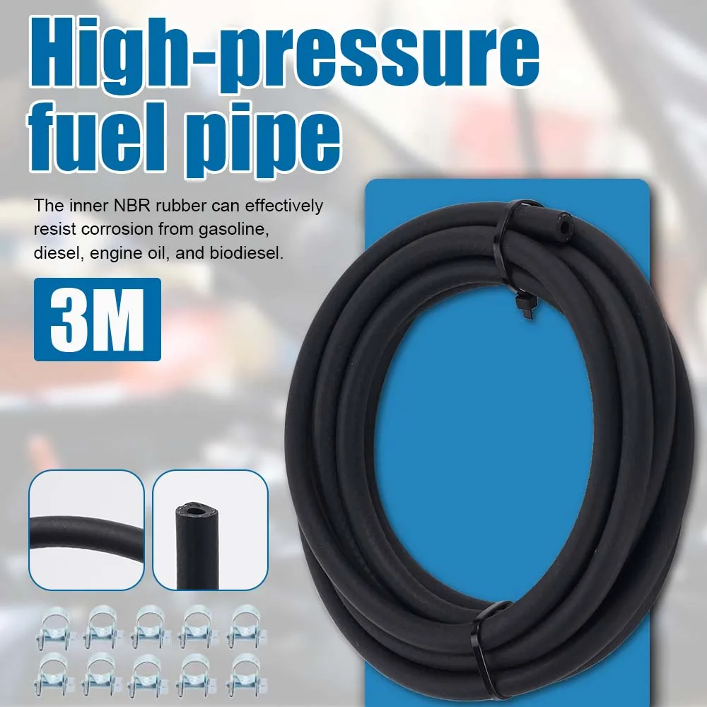 High Pressure Fuel Hose 100cm 300cm Universal Diesel Heaters Pipe Thickened Wear-resistant for Automobile Auto Ships Heaters