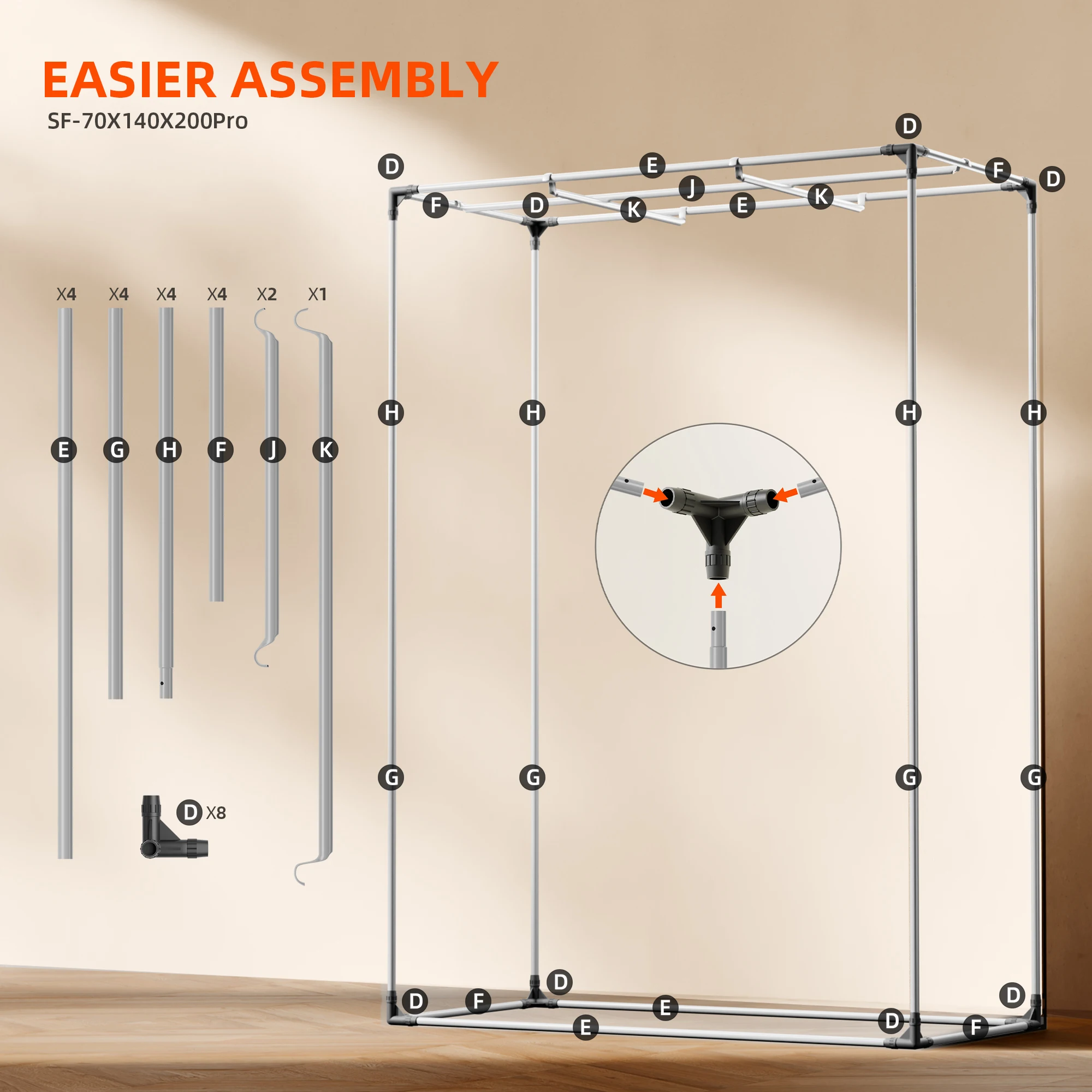 العنكبوت مزارع 140 سنتيمتر x 70 سنتيمتر x 200 سنتيمتر برو الأبيض داخلي تنمو خيمة 2000D أكسفورد القماش الزراعة المائية النبات تزايد