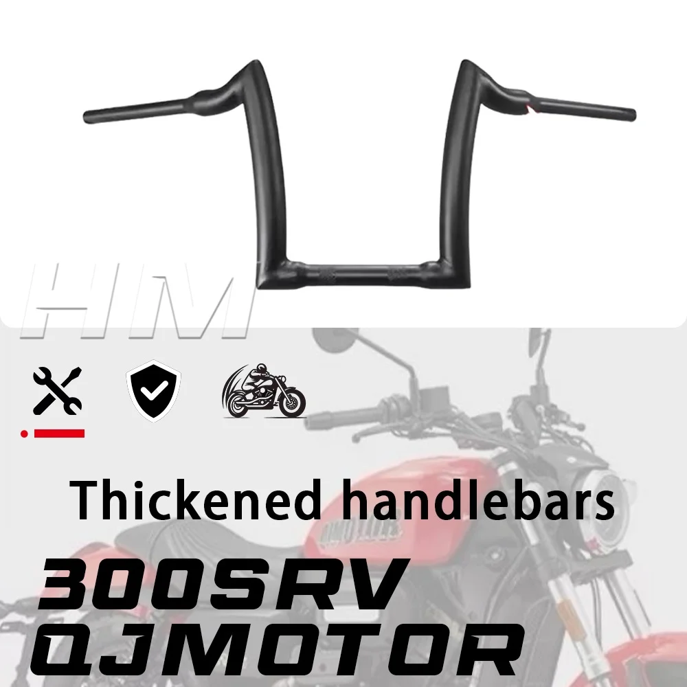 High Rise Ape Hanger Handlebar Extended Cable Modified Parts For QJMOTOR 300SRV Automatic