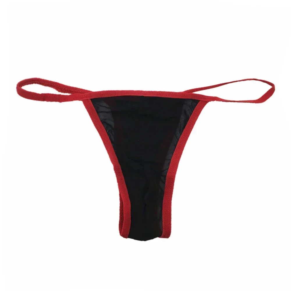 New Sexy Mens Mesh See Through Backless Low Rise G-Strings Underwear Briefs Thongs Jockstraps Swim Seductive Solid Male Thongs