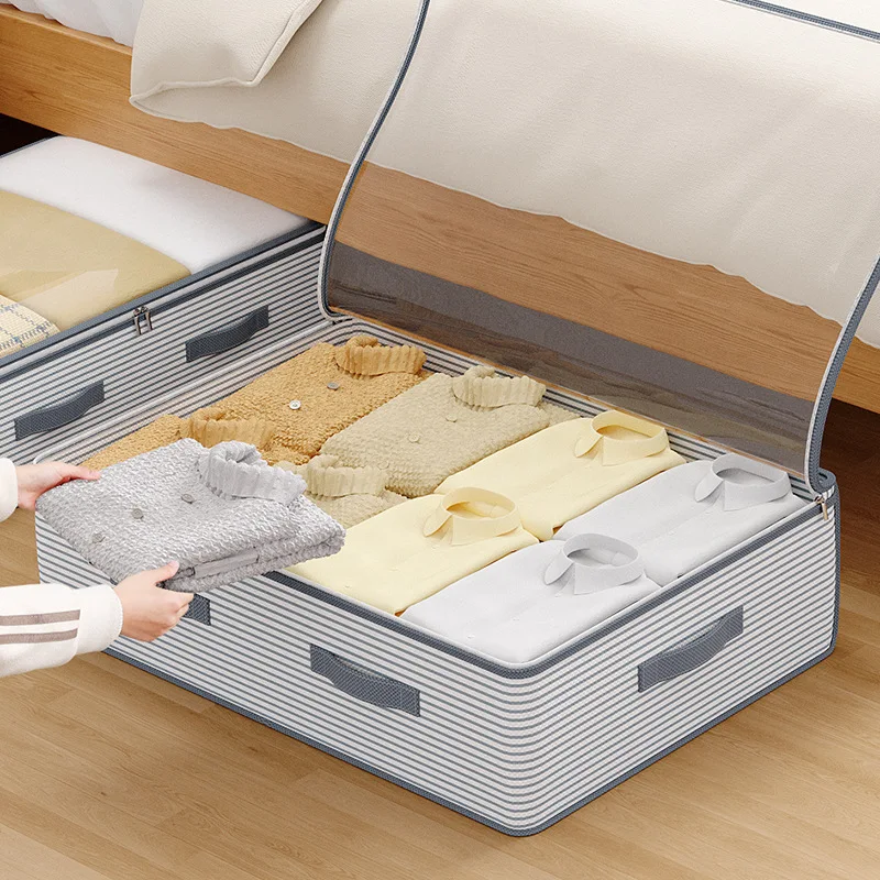 household-transparent-foldable-flat-underbed-storage-drawer-box-for-quilt-clothing-sorting-and-space-saving-storage