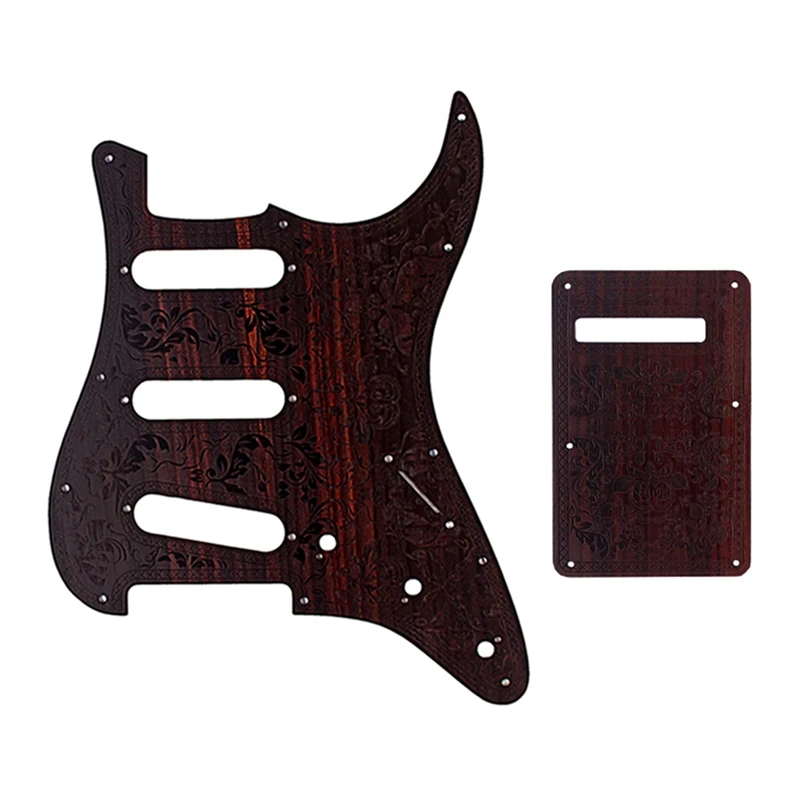 

New Rosewood Guitar Pickguard With Back Plate Scratch Plate Musical Instrument Accessories For Electric Guitar Bass