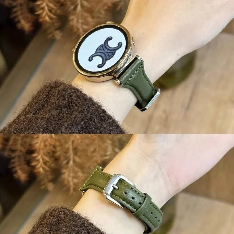 

Suitable for HW Watch Fit3/Fit4 straps and HW Band 8/9/10NFC niche leather high-end handmade straps