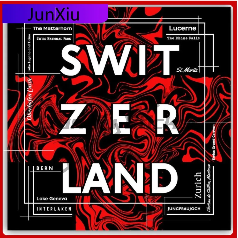 

Switzerland Travel Abstract Art Vinyl Bumper Sticker Travel Custom Car Decals And Graphics Suv Cover Waterproof Car Window Decal