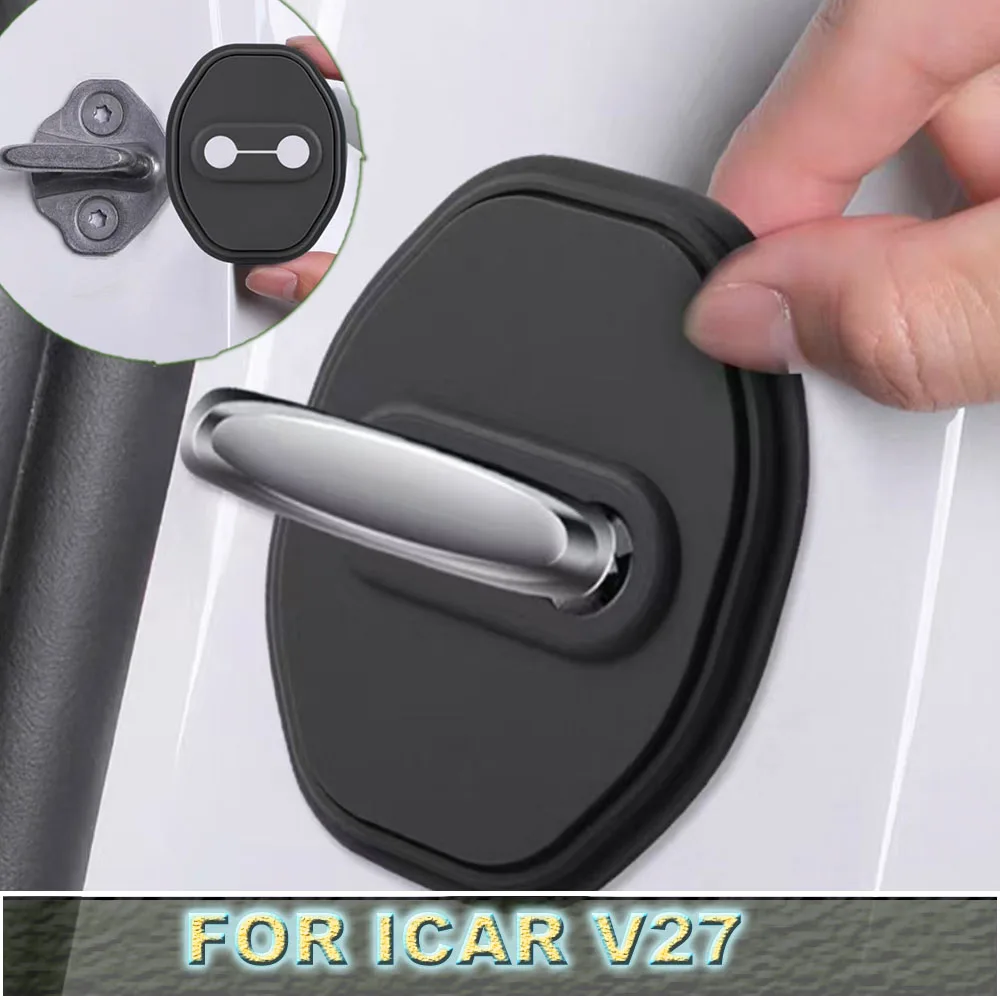 Silicone Door Lock Protector Cover For Chery ICAR V27 2026 2027 Waterproof Anti-Rust Shockproof Cushion Pad