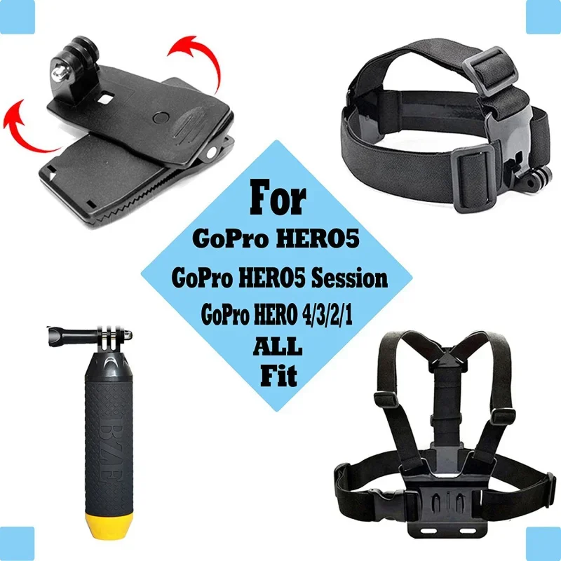 FF-cj32 para GoPro panorámica de 360 grados, accesorios para Cámara de Acción, conjunto de combinación 16 en 1