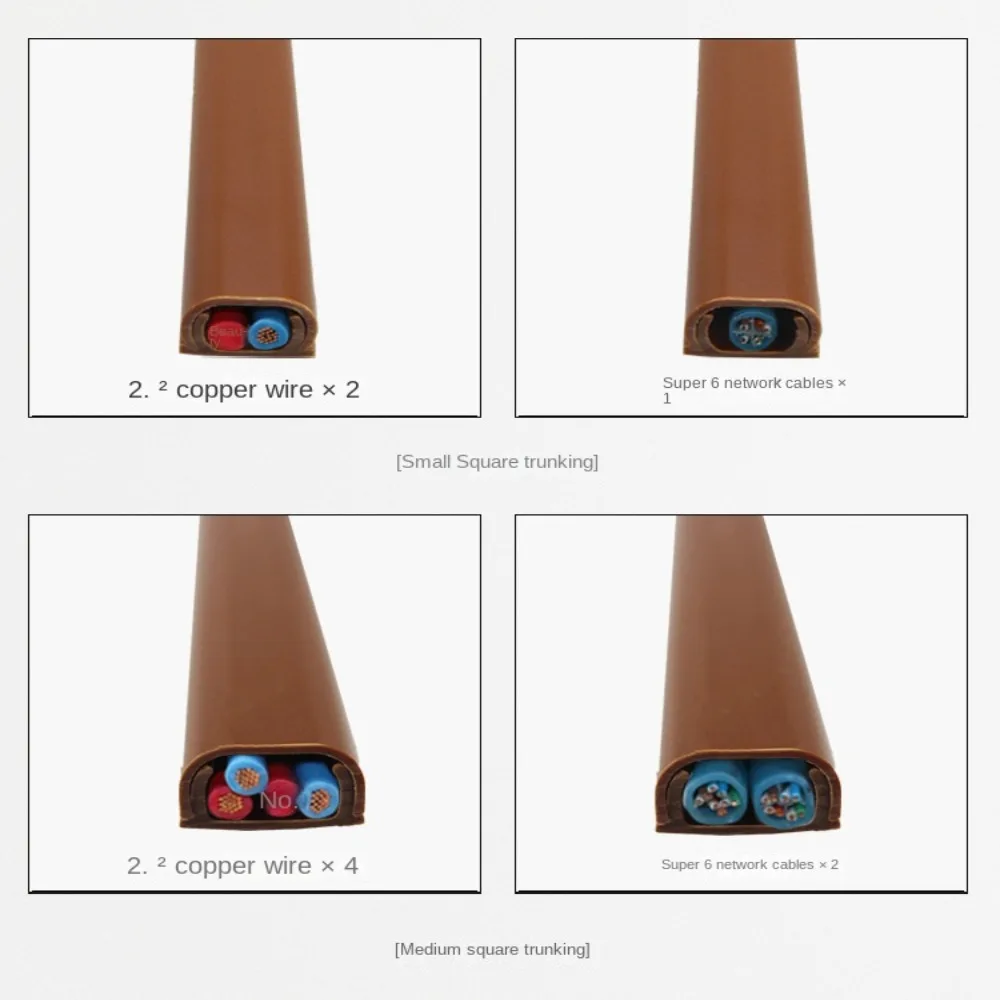 المضادة للبثق غطاء الحبل الأرضي مربع ذاتية اللصق تمديد الأسلاك القناة حامي دائم سلك كهربائي فتحة المنزل في الهواء الطلق #5