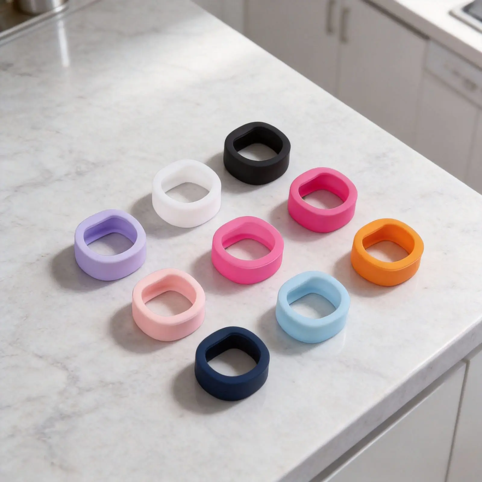 8PCS Silicone Cases for RingConn Gen 22 Air Designed for Ring Sizes 6 14 Comprehensive Defense Against Dust and Impacts