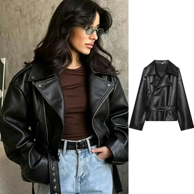 Jackets Women's Winter 2026 New Fashion Elegant Women's Loose Warm Winter Leather Jackets Chic Youth Street Outerwear Coats
