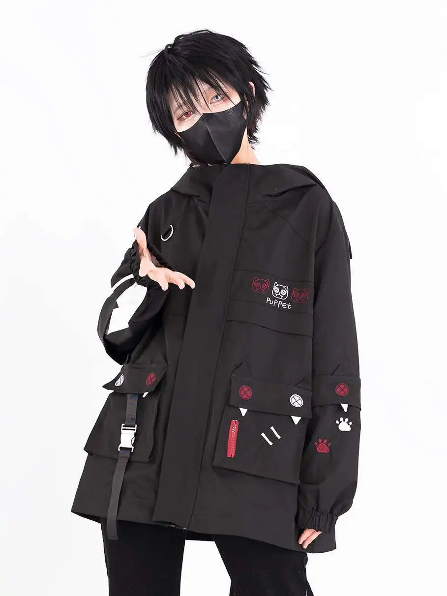 Anime Cosplay Costumes Man Women Jacket Future Invasion Workwear Jacket 2025 Spring New Casual Jacket Unisex Cute Cat Jacket