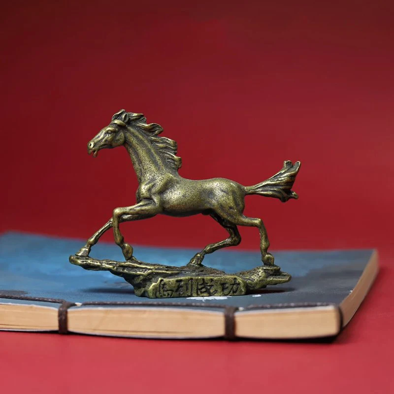 Solid Brass "Instant Success" Ornament, Zodiac Horse, Bronze Craft Decoration, Gift, Bronzeware Wholesale