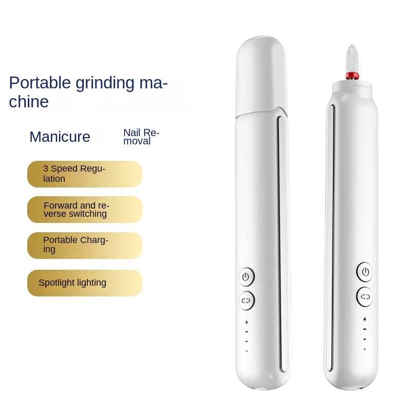 USB Nail Grinder Rechargeable Remover Manicure Remove Dead Skin Tool Instrument Portable Wireless Manicure Grinder Accessories