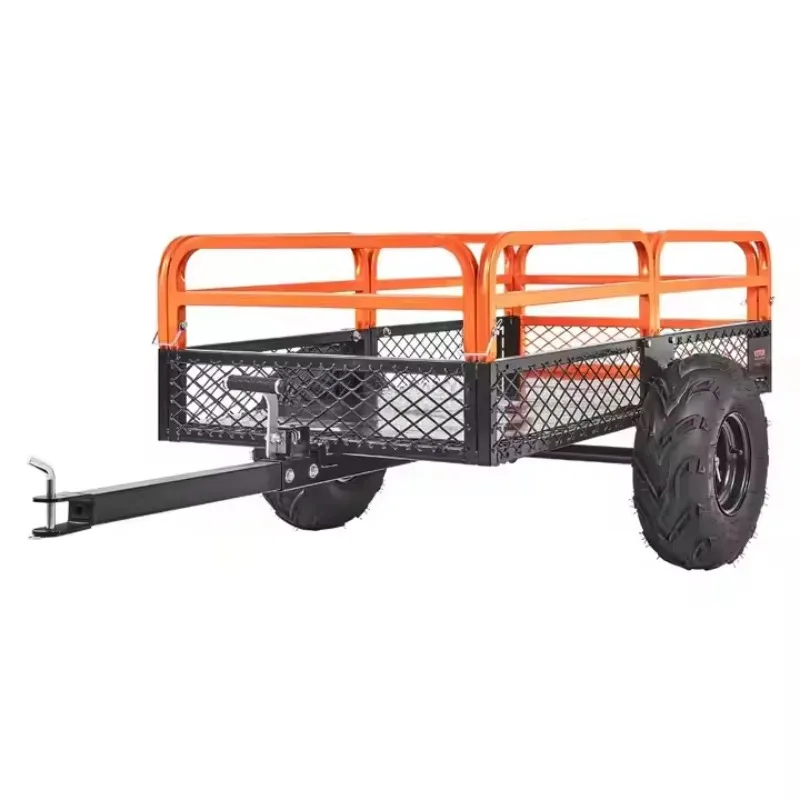 15 cubic feet Steel Dump Truck 1500 lbs Capacity Garden Utility Trailer Removable Side Pedal Incline Bed Lawn Original Equipment