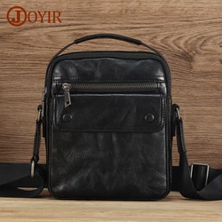 JOYIR Genuine Leather Men's Small Messenger Bag Vintage for 7.9‘’ iPad Fashion Style Casual Crossbody Shoulder Bag Handbag Man