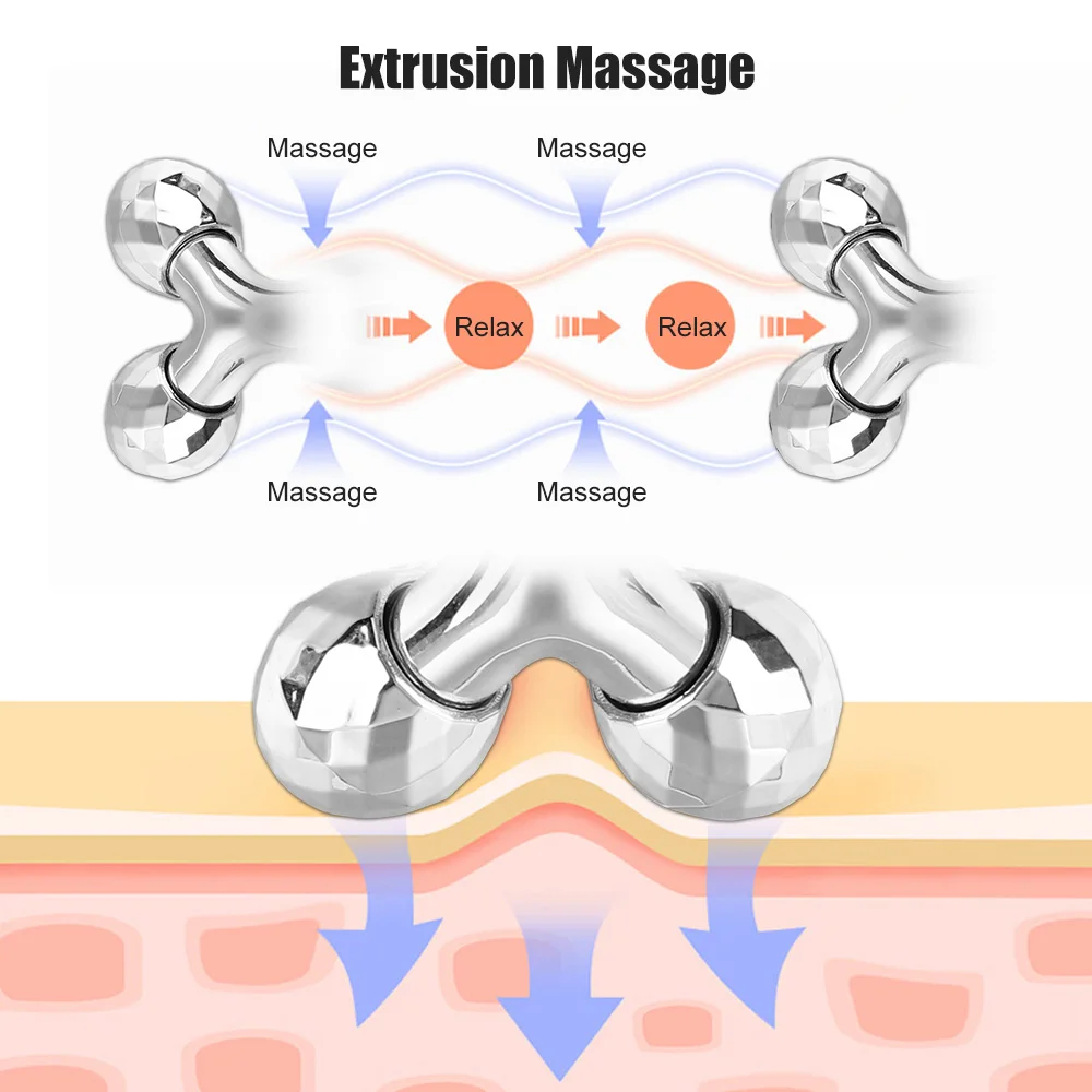 Masażer do twarzy Lift Face 3D Roller Massager Narzędzie do masażu cienkiego ciała Masażery w kształcie litery Y Narzędzia do pielęgnacji skóry Masażer szyi Obrót o 360°