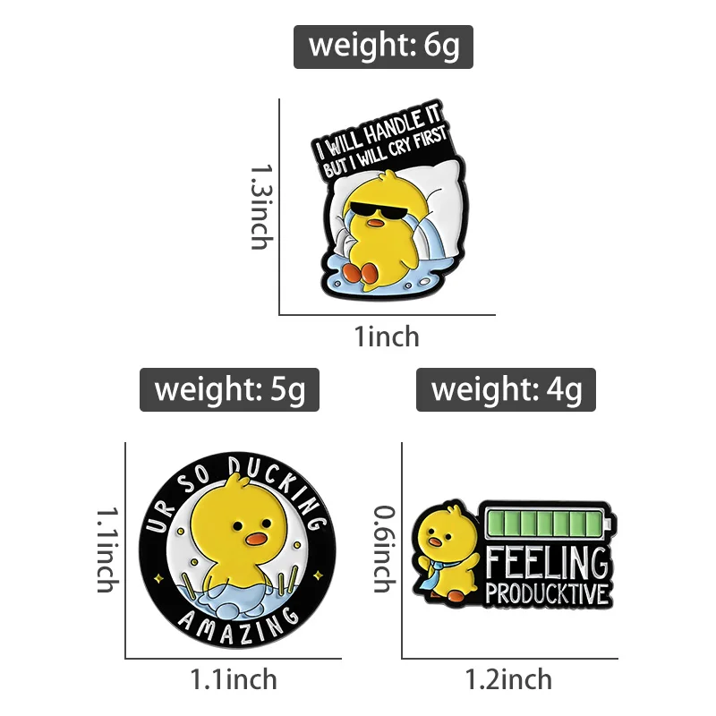 TRUST ME I'M A DUCKTECTIVE Enamel Pin What The Duck Producktive MOTHERDUCK Brooch Badge Decorative Lapel Jacket Jewelry Gift